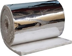Aluminum Foil Faced Ceramic Fiber Blanket Insulation 8#, 2400F, 1″ x 24″ x 12.5′