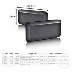 Bumper Pad 2018-2020 Compatible With Ford F-150 F150 Bumper Cover Trim (Set)
