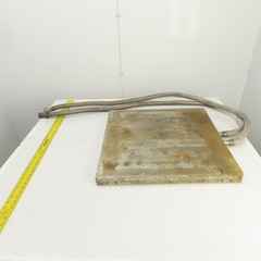 24″ x 24″ Liquid Heated Aluminum Platen Heat Press Plate Molding 70″ Hoses 3/4″