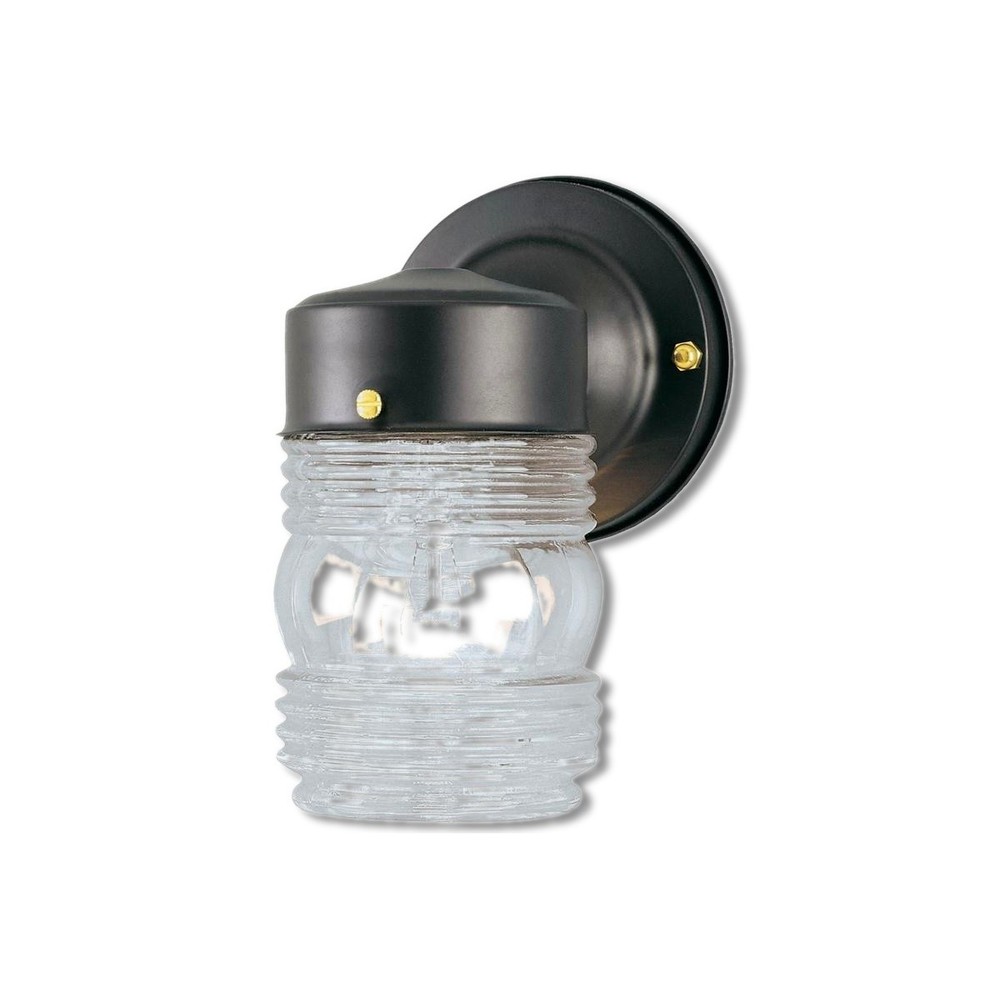 Westinghouse Matte Black Switch Incandescent Jelly Jar Light 66885