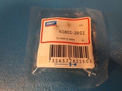 SKF 61801-2RS1, Deep Groove Ball Bearing, 12 mm ID, 21 mm OD, 5 mm Width, Double