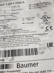 BAUMER IFRM 12P1704/L INDUCTIVE SENSOR 10-30VDC NO 4.00MM SN NIB