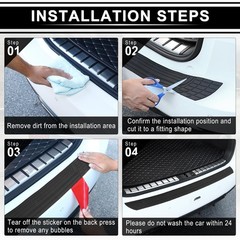 Car Rear Bumper Protector, 42inch x3.4inch Car/SUV Universal Rubber AntiScrat…