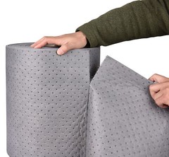 LT010 Gray Oil-Cleanup Premium Heavyweight Absorbent Mat Roll,Absorbs Oils
