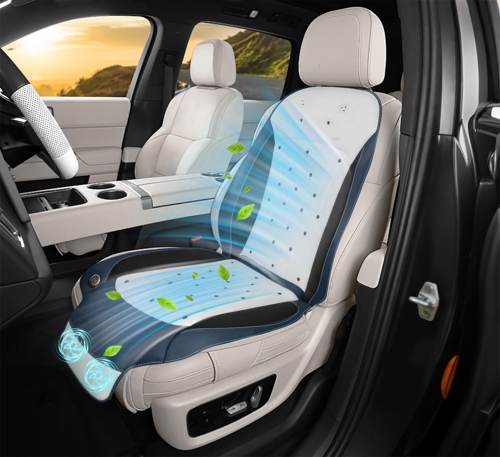 Cooling Car Seat Cover Front Driver Seat,Universal 12V Ventilated Car Seat Cu…