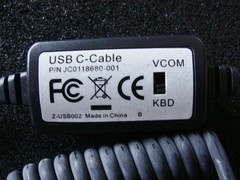 ROV Scanner MS2000, part#AB0119073-001, Made in Malaysia. USB C-CABLE JCO118680-