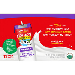 Shelf Stable 1% Lowfat Vanilla Milk Boxes, 8 Fl Oz, 12 Count