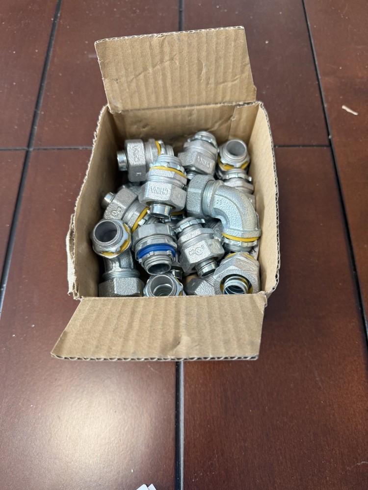 CENTAUR LT9050 1/2″ Insulated 90D Liquid Tight Conduit Connector 5 pc + 13pc NEW
