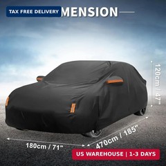 X AUTOHAUX Car Cover for Honda Civic Sedan/Coupe 210D-PU Outdoor Full Car Cover
