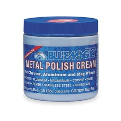 BLUE MAGIC 500-06 Metal Polish,19.25 oz,Jar,10.5 pH 1MPU7