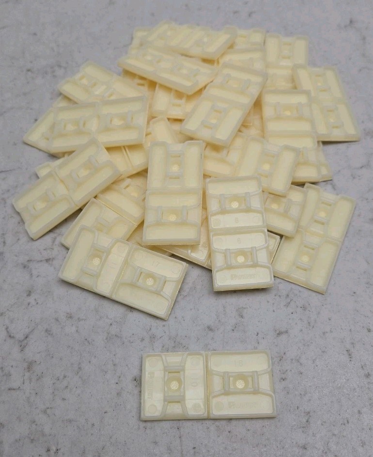 74 Pack Panduit ABMS-A-C Adhesive Cable Tie Mounts Mounting Base New