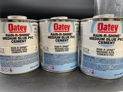 *READ* ( 3-Pack) Rain-R-Shine 32fl. Oz. Medium Blue PVC Cement