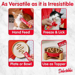 Squeeze Up Interactive Lickable Wet Cat Treats Variety Pack, 48 Count Jar