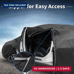 X AUTOHAUX Car Cover for Honda Civic Sedan/Coupe 210D-PU Outdoor Full Car Cover