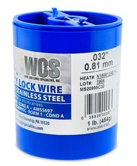 .032″ WCS Stainless Safety Lock Wire MS20995C32 One Pound Roll 362 Feet