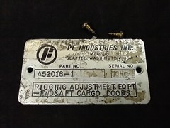 PF INDUSTRIES A52016-1 FORWARD AFT CARGO DOOR RIG KIT