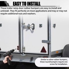 1″ Tall Trailer Ramp Door Bumpers Universal Fit Bumper with 7/16″ Screw Holes…