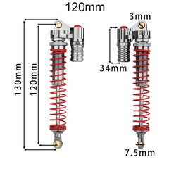 Pothyes Aluminum Adjustable Piggyback Shock Absorber Oil Damper for Axial SCX…