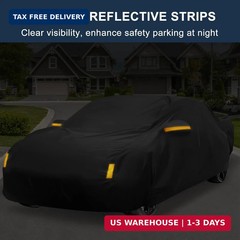 X AUTOHAUX Car Cover for Honda Civic Sedan/Coupe 210D-PU Outdoor Full Car Cover