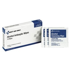 FIRST AID ONLY 12-011 Topical Antiseptic,Wipes,PK10 39N897