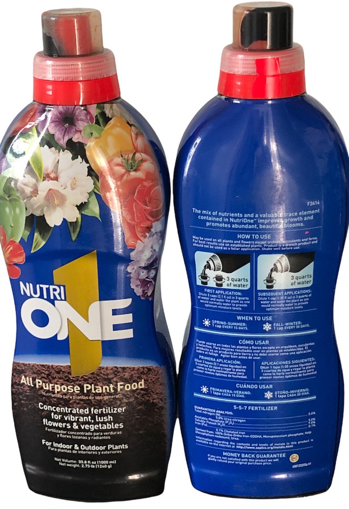 1 -NutriOne 710100A Liquid All Purpose Concentrated Plant Food 33.8 Fl. Oz.