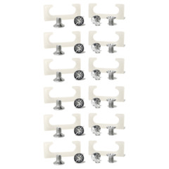 6 x Screws & Door Stops 217/00059/00 Black Chrome or Grey Door Handle