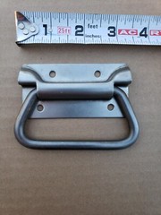 Steel Folding Pull / #4 Chest Handle with Natural Finish, (no hardware included)