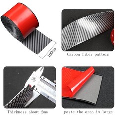 Universal Carbon Fiber Pattern Side Skirts Anti-Scratch.Rubber Anti-Scratch Side