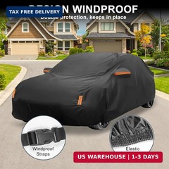 X AUTOHAUX Car Cover for Honda Civic Sedan/Coupe 210D-PU Outdoor Full Car Cover
