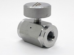 High Pressure Stainless Steel Inline Bleed Valve 1/4 F NPT 6000PSI