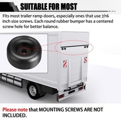 1″ Tall Trailer Ramp Door Bumpers Universal Fit Bumper with 7/16″ Screw Holes…