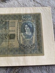 Pre WWI Currency 1000 Tausend Kronen Bank Notes Austria Hungary 1902 Good Cond!