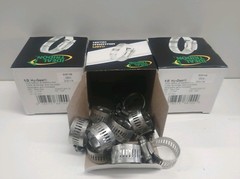 LOT OF (30) NEW IN BOX! HY-GEAR STAINLESS STEEL 1/2″-1-1/16″ HOSE CLAMPS 6810