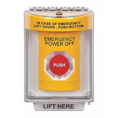 Safety Technology International Emergency Power Off Push Button,2-7/8″ D