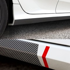 Universal Carbon Fiber Pattern Side Skirts Anti-Scratch.Rubber Anti-Scratch Side
