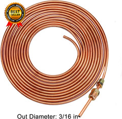 Upgraded Brake Line Tubing Kit 25 Ft. of 3/16 Copper Coated Flexible Tube Roll