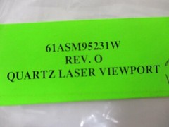 Quarts Laser Viewport 61ASM95231W Pyrex? 4 1/2″ Diameter X 1/4″ Thick
