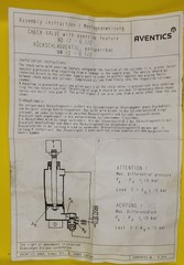 Aventics 534-005-300-0 Air Piloted Valve, 3 Port, 1 Position, Single Pilot