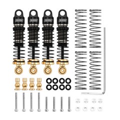 40mm Big Bore Oil Shocks, 1/24 SCX24 FCX24M Upgrade, 4.3g, Aluminum, Brass