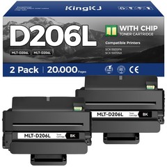 MLT-D206L Toner Cartridge Black 2-Pack High-Yield Replacement for Samsung MLT-D2