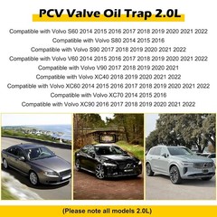 Volvo PCV Valve Oil Trap Compatible XC90 XC60 S60 S80 S90 V60 2.0L Replacement