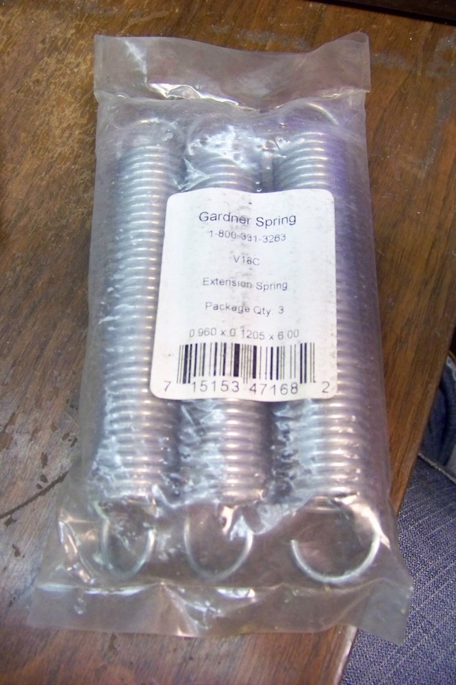 new Gardner Spring – V18C-SS – Extension Springs 0.960 x 0.1205 x 6.00