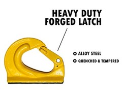 8 Ton Weld On Bucket Hook Forged Latch Alloy Steel 16,000 lbs Heavy Duty Tractor