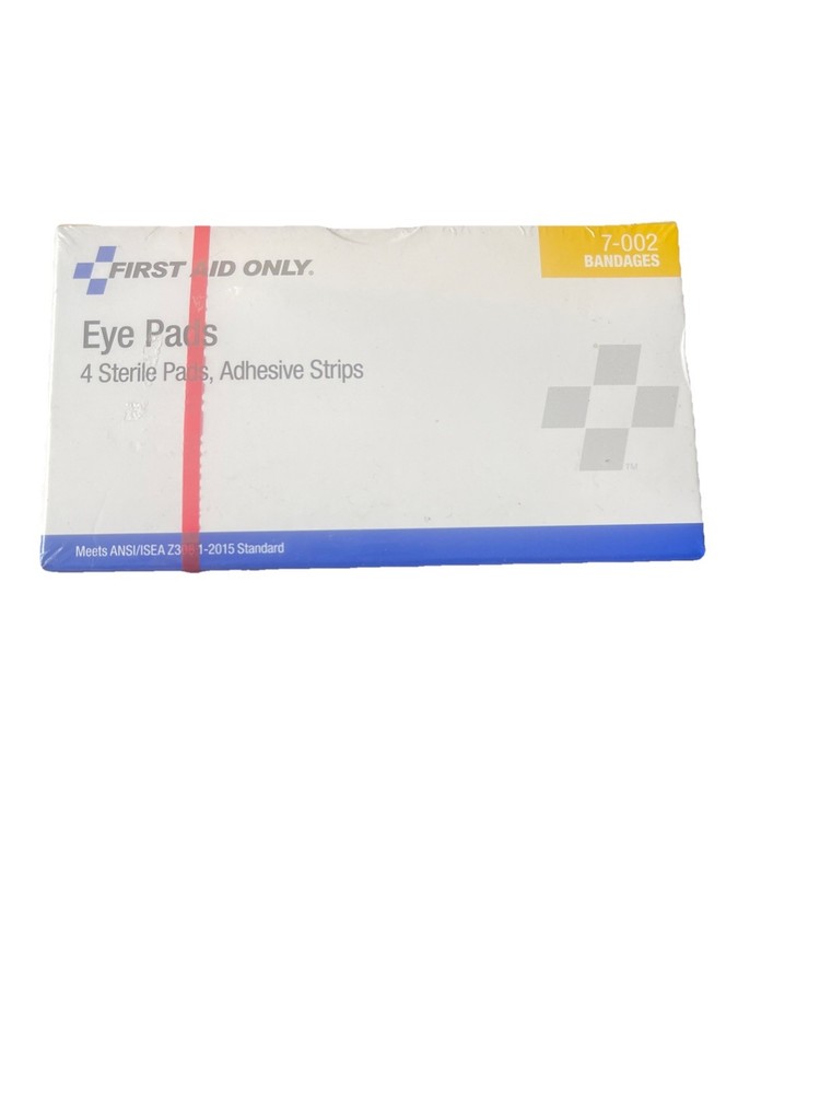 New Sealed FIRST AID ONLY 7-002 Eye Pads,Inludes 4 Eye Pads Free Ship