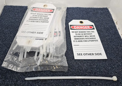 (QTY 25) Polyester Tags Identification Solutions Whiite fits Brady