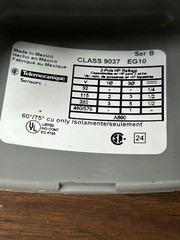 Telemechanique Liquid Level Float Switch 9037EG10 With 12” Rod And Float