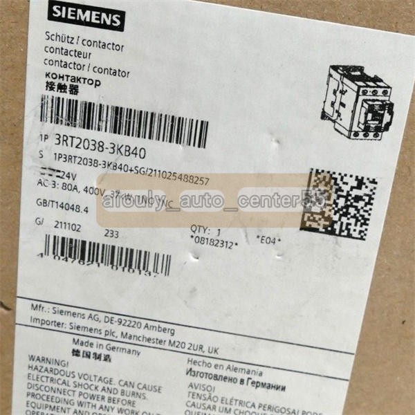 1PCS NEW Siemens Contactor 3RT2038-3KB40 24VDC