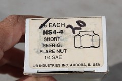 15 LOT JB Industries NS4-4 Short Refrigeration Nut 1/4 in Nominal Flare 3000 psi