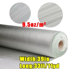 9.5 OZ White Glass Fiber Cloth Mesh 39” x 11 Yards Woven Roving Glass Fiber