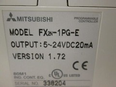 Mitsubishi, FX2N-1PG-E, Programmable Controller, 5-24VDC 20mA, Used